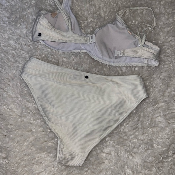 White Ribbed Bikini Set - Picture 2 of 5